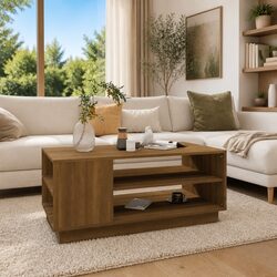 Coffee Table Dimensions: 102 x 55 x 43 cm, Brown