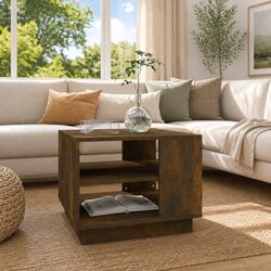 Coffee Table Dimensions 55W x 55D x 43H cm, Brown