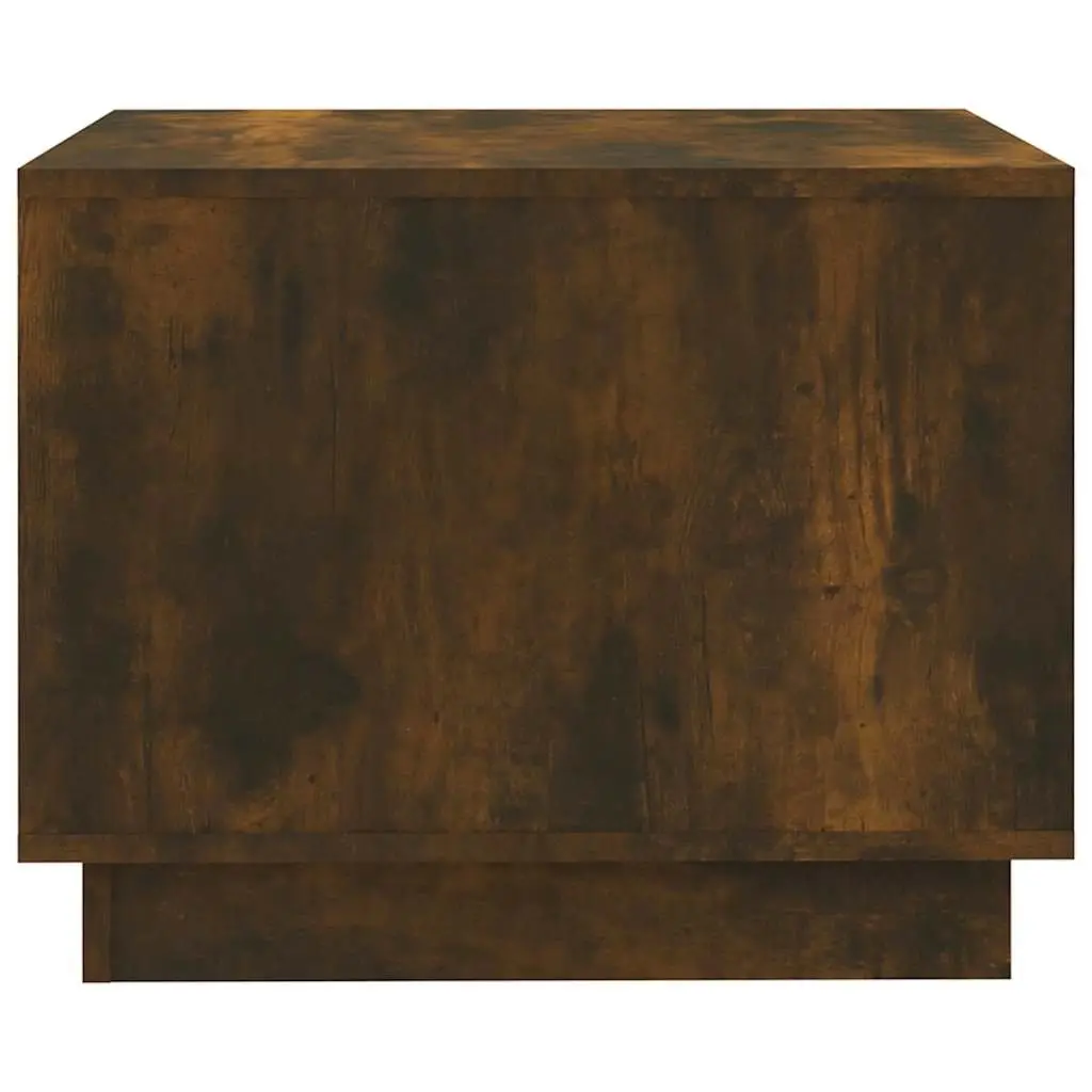 Coffee Table Living Room 55W x 55D x 43H cm Brown Engineered Wood Modern Accent Storage Shelves