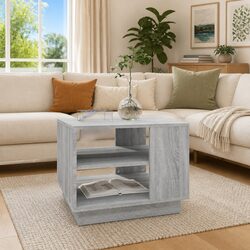 Grey Square Coffee Table: Dimensions 55W x 55D x 43H cm