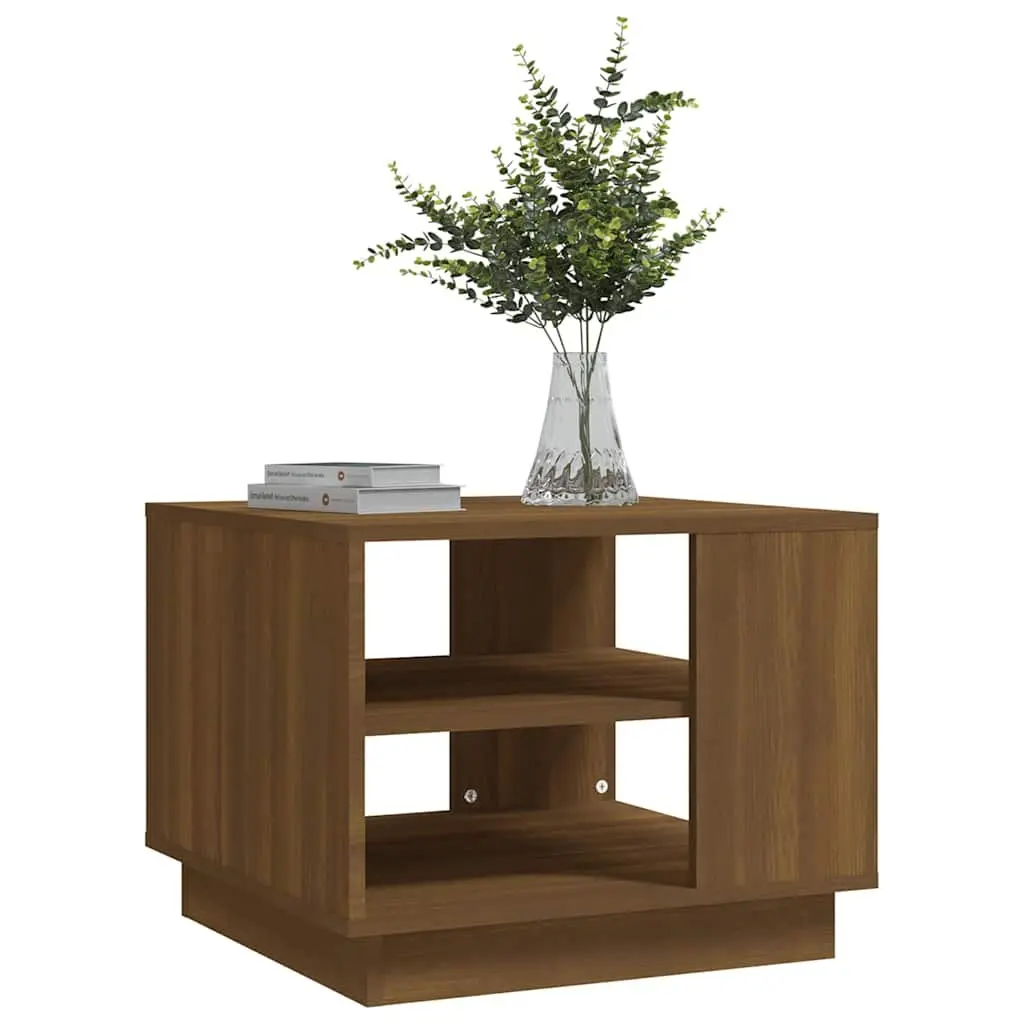 Coffee Table Living Room Brown Oak 55W x 55D x 43H cm