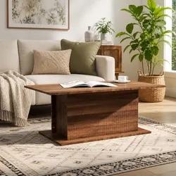 Coffee Table Specifications: Brown Oak, Engineered Wood