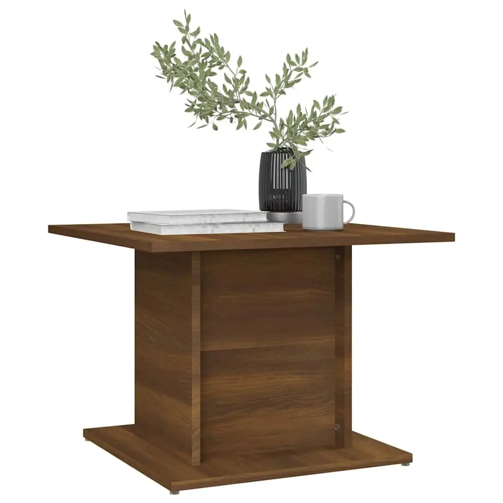 Coffee Table Living Room Brown Oak Engineered Wood 55.5 x 55.5 x 40 cm
