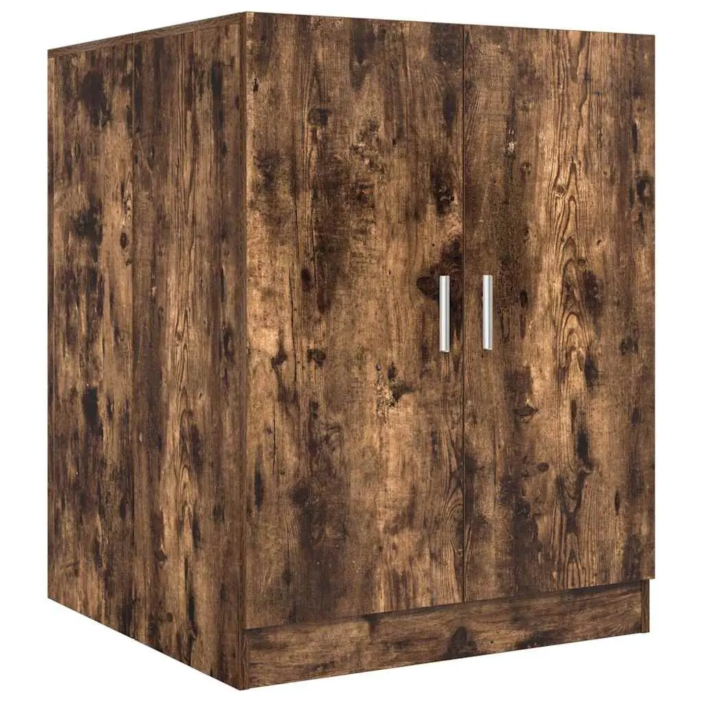 Smoked Oak Bathroom Storage Cabinet 71x71.5x91.5cm for Laundry Organization