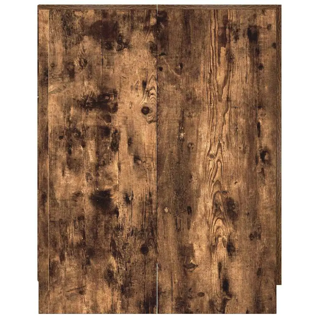 Smoked Oak Bathroom Storage Cabinet 71x71.5x91.5cm for Laundry Organization