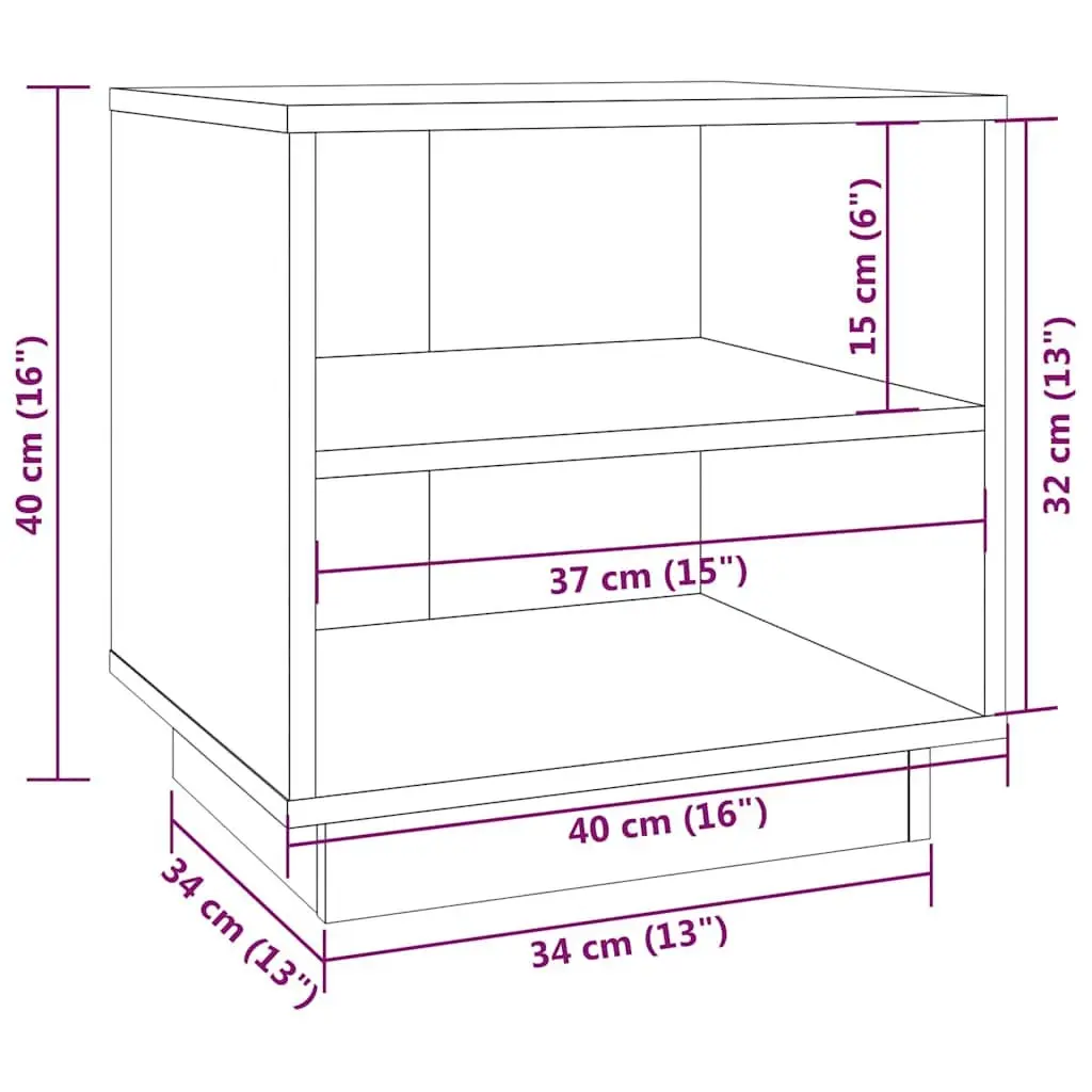 Bedside Cabinets 2 pcs Brown 40x34x40 cm Solid Wood Storage Tables