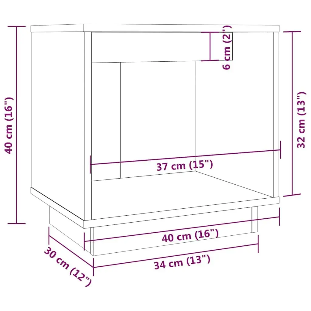 Bedside Cabinets 2 pcs Brown Storage Side Tables Modern Bedroom Furniture