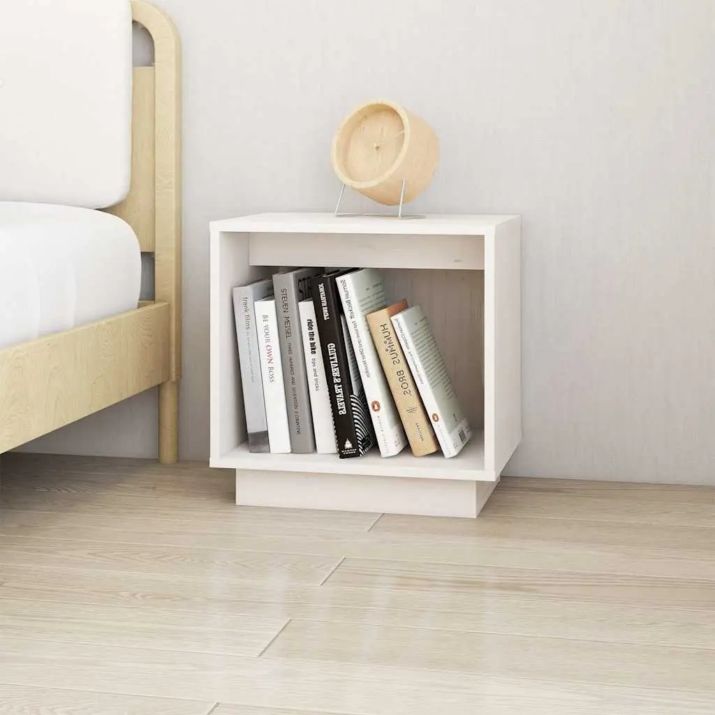 Bedside Tables for Bedroom 40x30x40 cm Set of 2 White Storage Side Cabinets