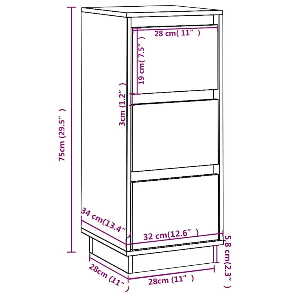 Solid Wood Sideboard Cabinet