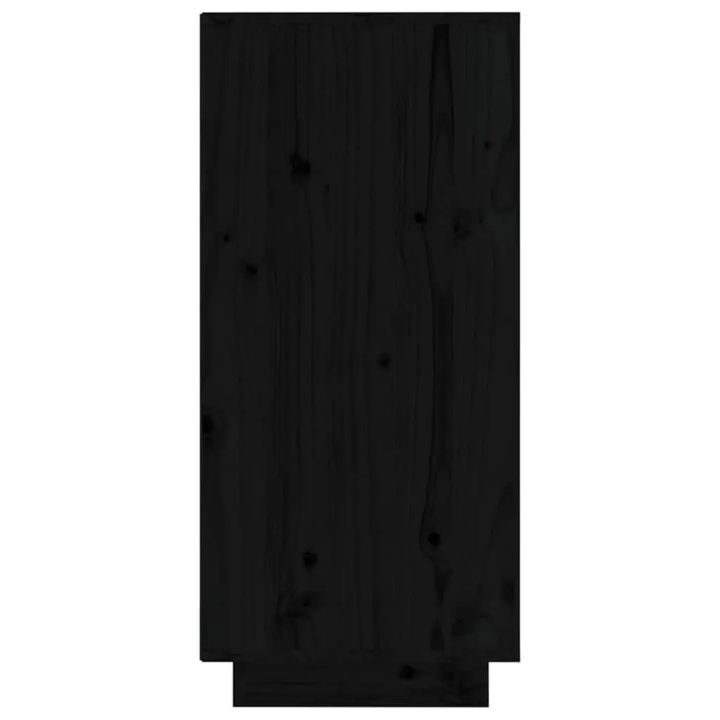 Wooden Sideboard Storage Cabinet for Home 60W x 34D x 75H cm Black 4 Doors