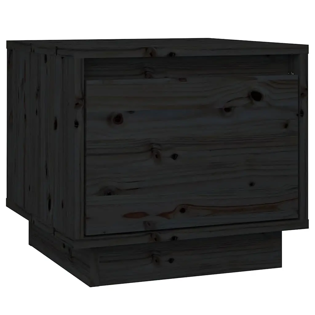 Bedside Cabinets for Bedroom 35x34x32 cm Black 2 Piece Storage Side Tables Nightstand