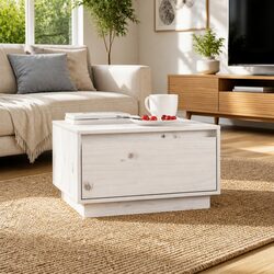 Coffee Table in White with Dimensions of 55 x 56 x 32 cm
