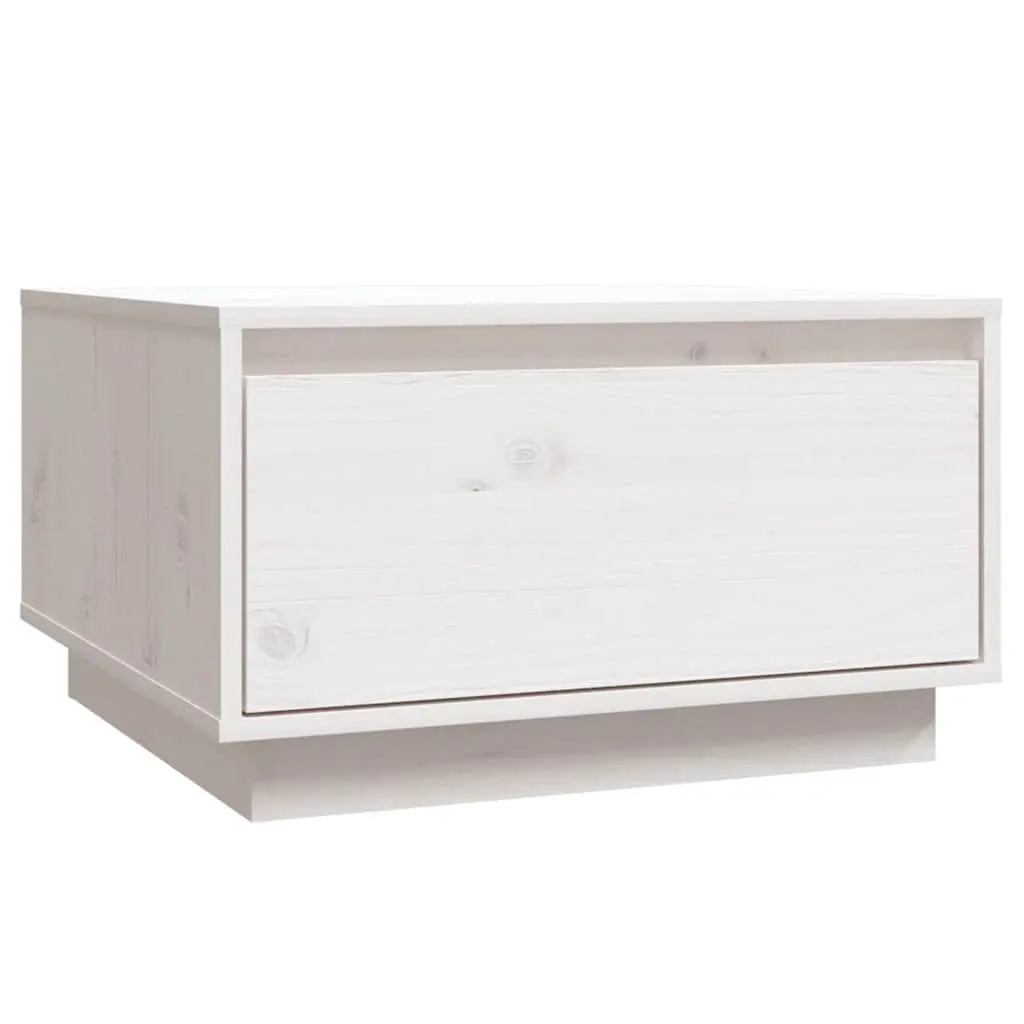 Coffee Table Living Room White Wooden Storage Drawer 55 x 56 x 32 cm