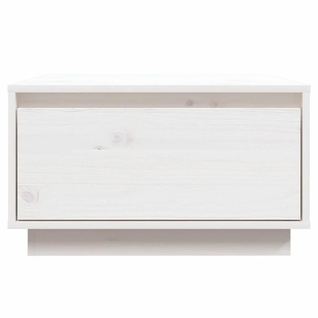 Coffee Table Living Room White Wooden Storage Drawer 55 x 56 x 32 cm