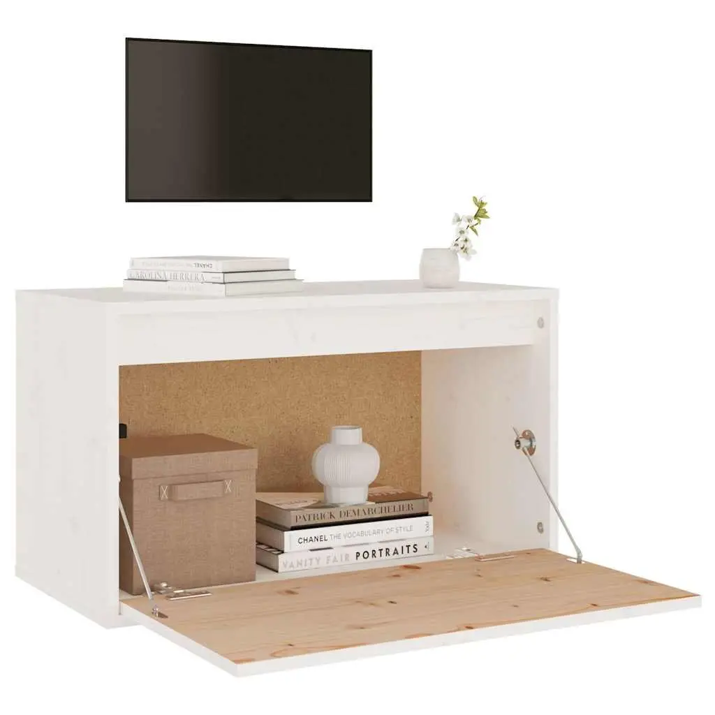 Wall Cabinet White Decorative Floating Shelving Unit Storage Display Organiser