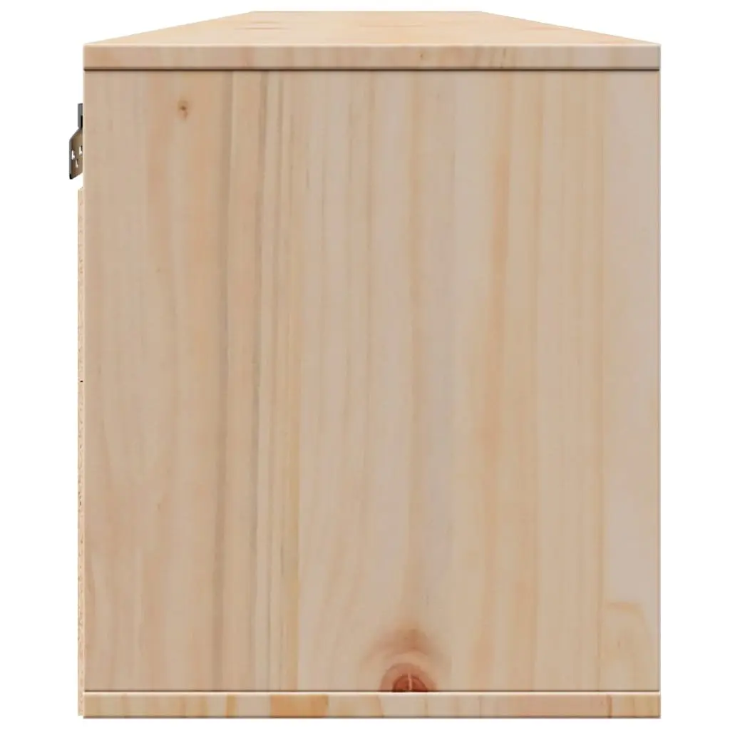 Floating Storage Shelf Unit 100x30x35 cm Brown Pinewood