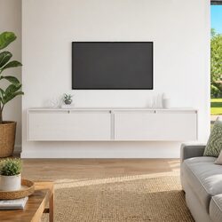 Wall Cabinet Dimensions 100x30x35 cm – White Wooden