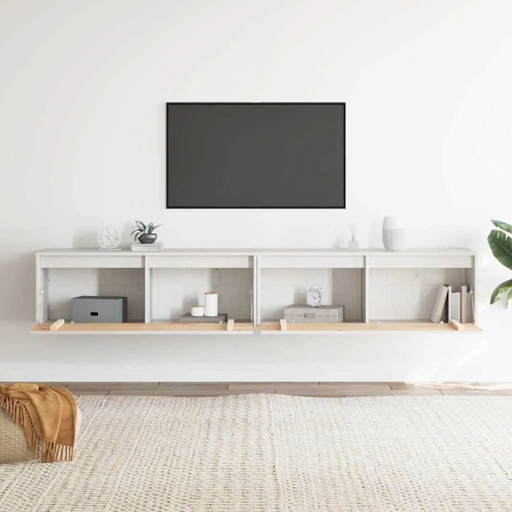 Wall Cabinet Living Room Bedroom Hallway 100x30x35 cm White Wooden