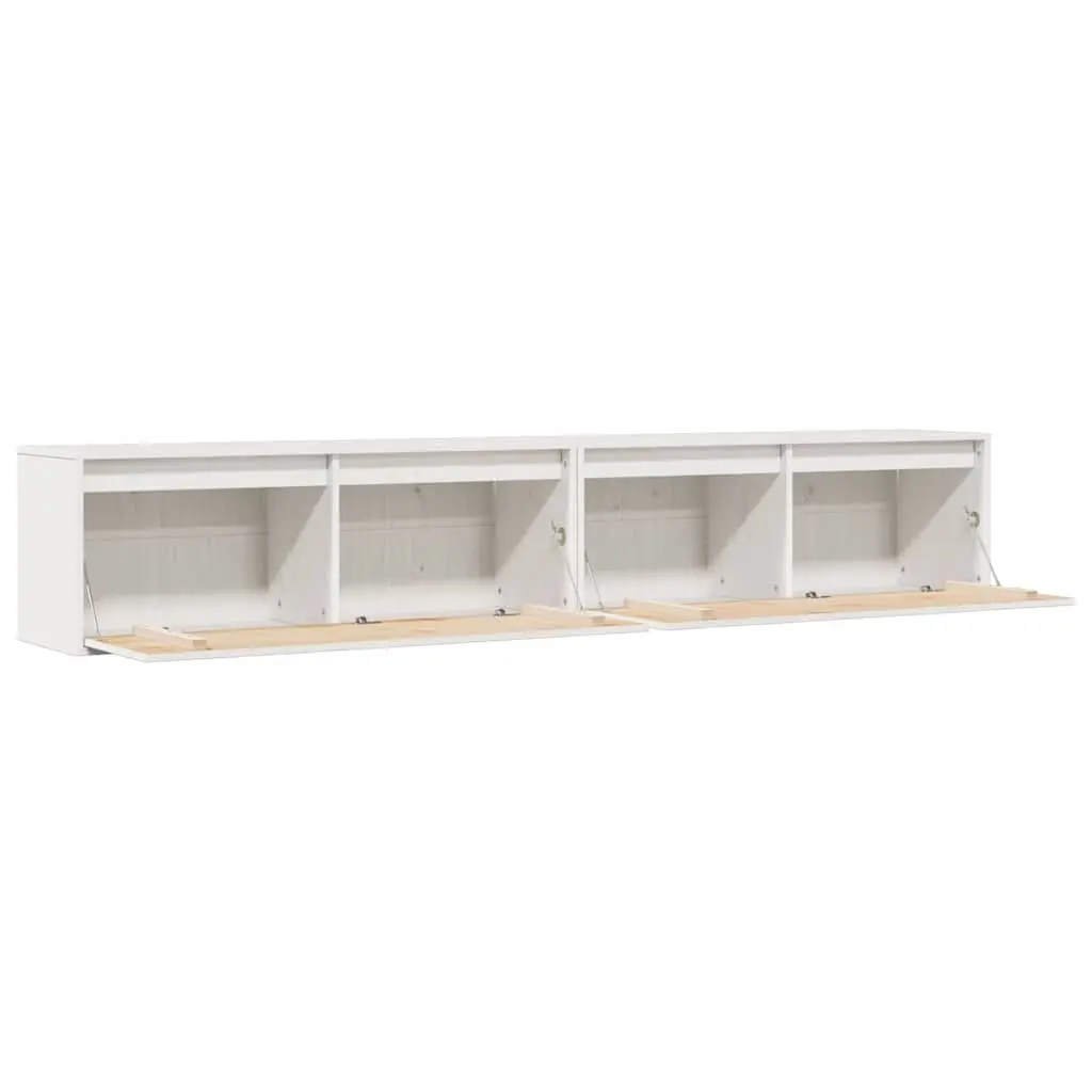 Wall Cabinet Living Room Bedroom Hallway 100x30x35 cm White Wooden