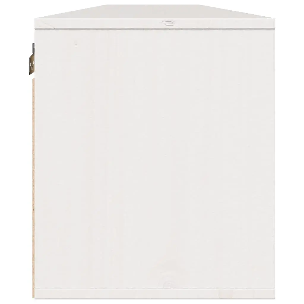 Wall Cabinet Living Room Bedroom Hallway 100x30x35 cm White Wooden