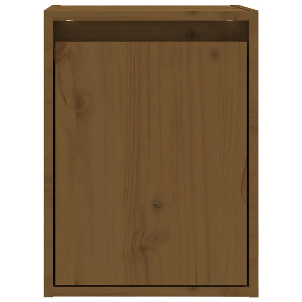 Wall Cabinet 2 Pieces Brown Solid Wood Storage Display Shelving Unit 30x30x40cm