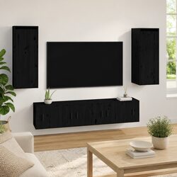 Dimensions and Features of Black Solid Wood Cabinets