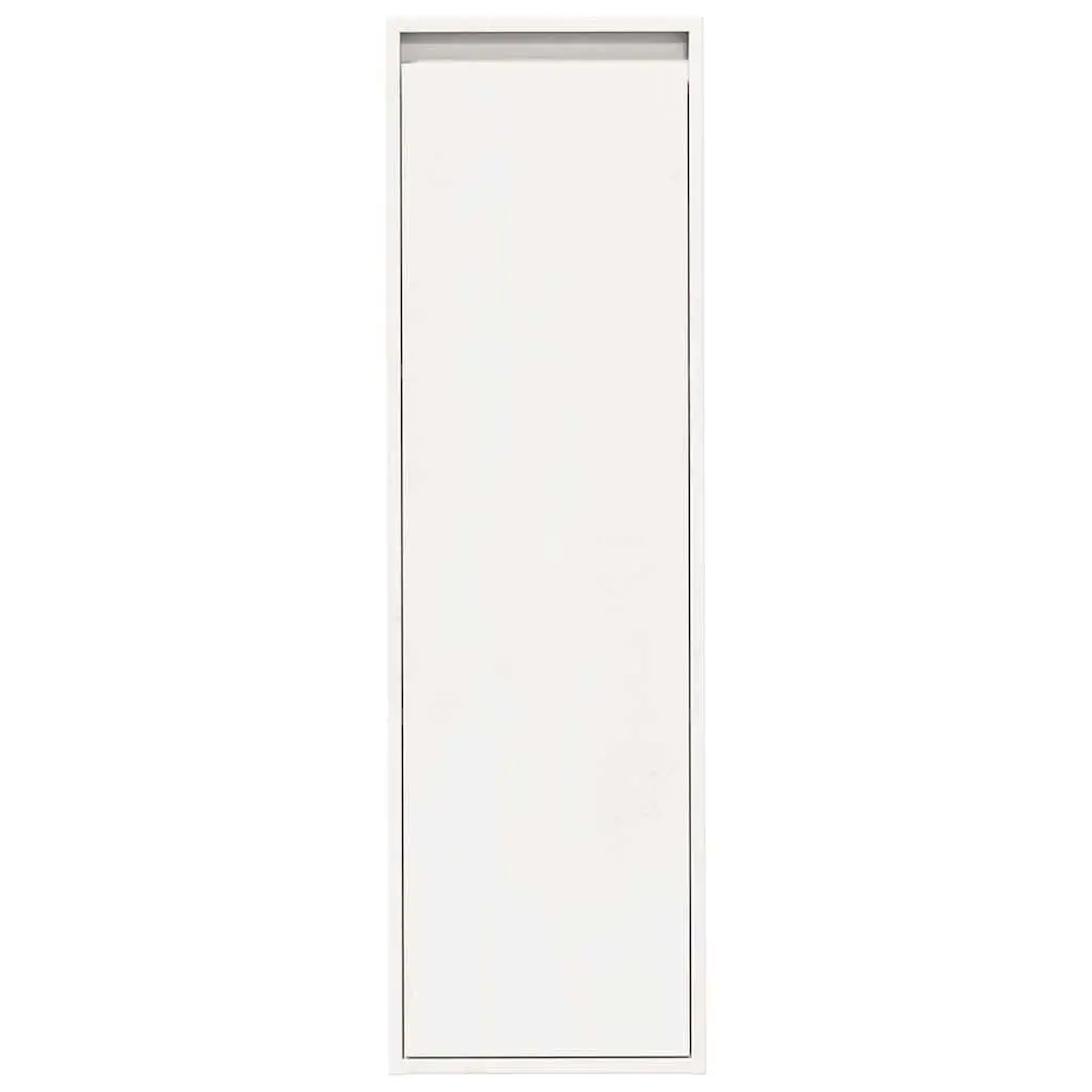 Wall Cabinet White 30x30x100 cm Hanging Storage Shelving Unit Solid Wood