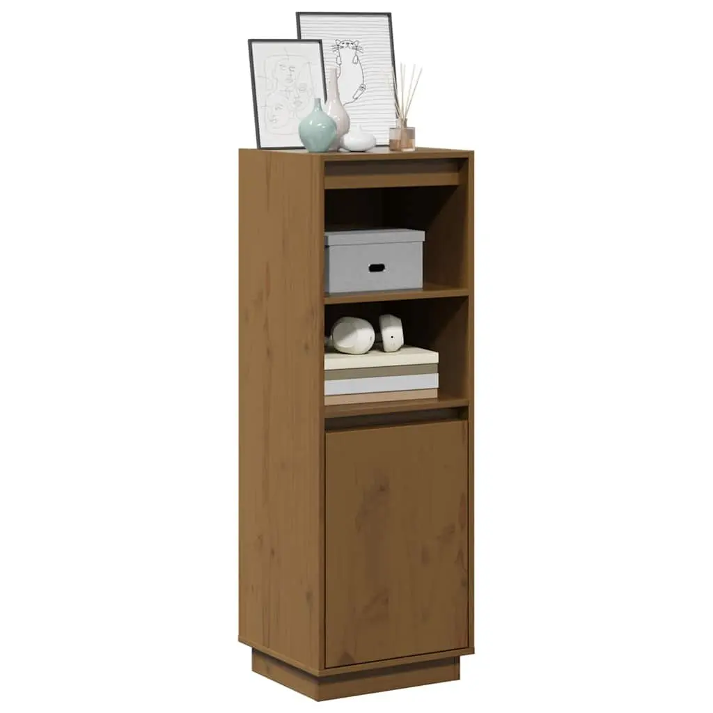 Highboard Solid Wood Storage Cabinet Brown Sideboard Cupboard Shelves Organiser