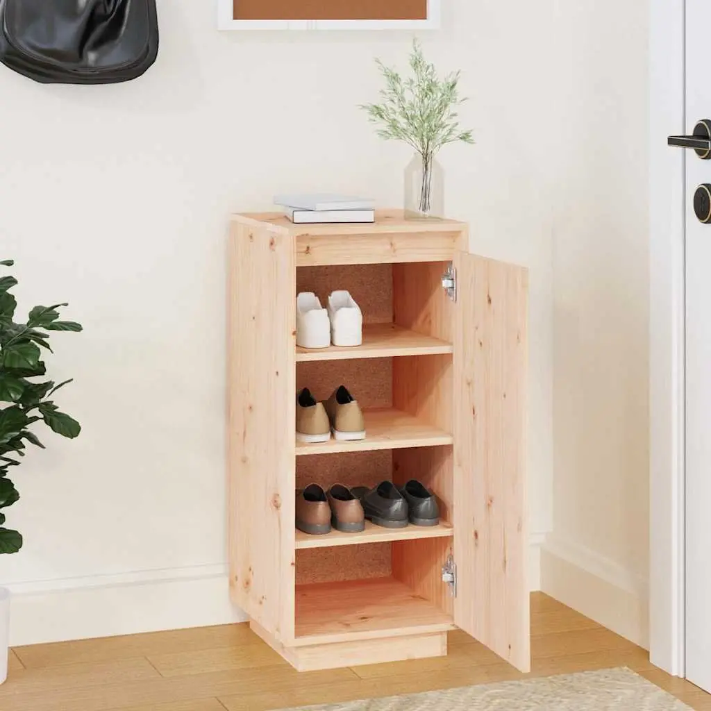 Wooden Shoe Cabinet Storage Organiser Rack for Hallway Entryway 35W x 35D x 80H cm Brown