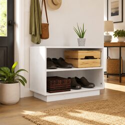 Shoe Cabinet Dimensions: 60 x 34 x 45 cm in White