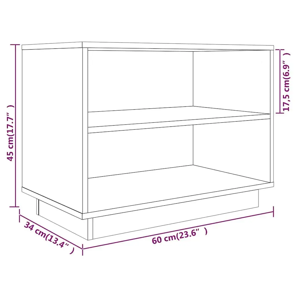 Wooden Shoe Cabinet Storage Organiser for Bedroom Hallway 60 x 34 x 45 cm