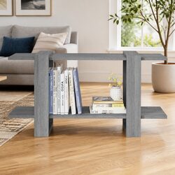 Book Cabinet Grey 100x30x51cm Shelving Unit Storage Organiser Display Furniture