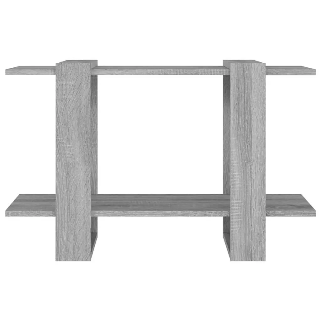 Storage Bookshelf Room Divider Grey Sonoma Oak Display Unit 80W x 30D x 51H cm