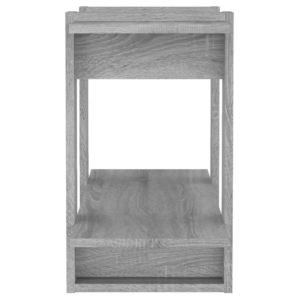Storage Bookshelf Room Divider Grey Sonoma Oak Display Unit 80W x 30D x 51H cm