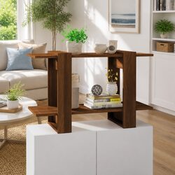 Book Cabinet Room Divider in Brown Oak - 80x30x51 cm