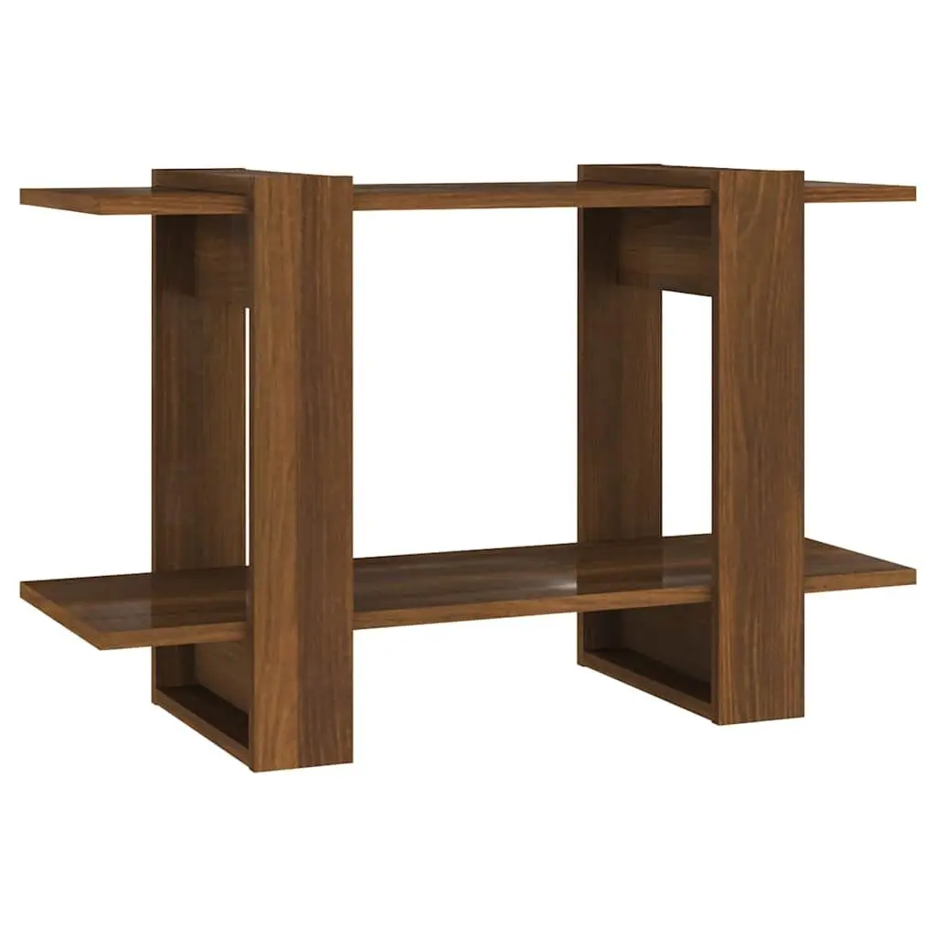 Book Cabinet Room Divider Shelf Brown Oak 80x30x51cm Storage Organiser