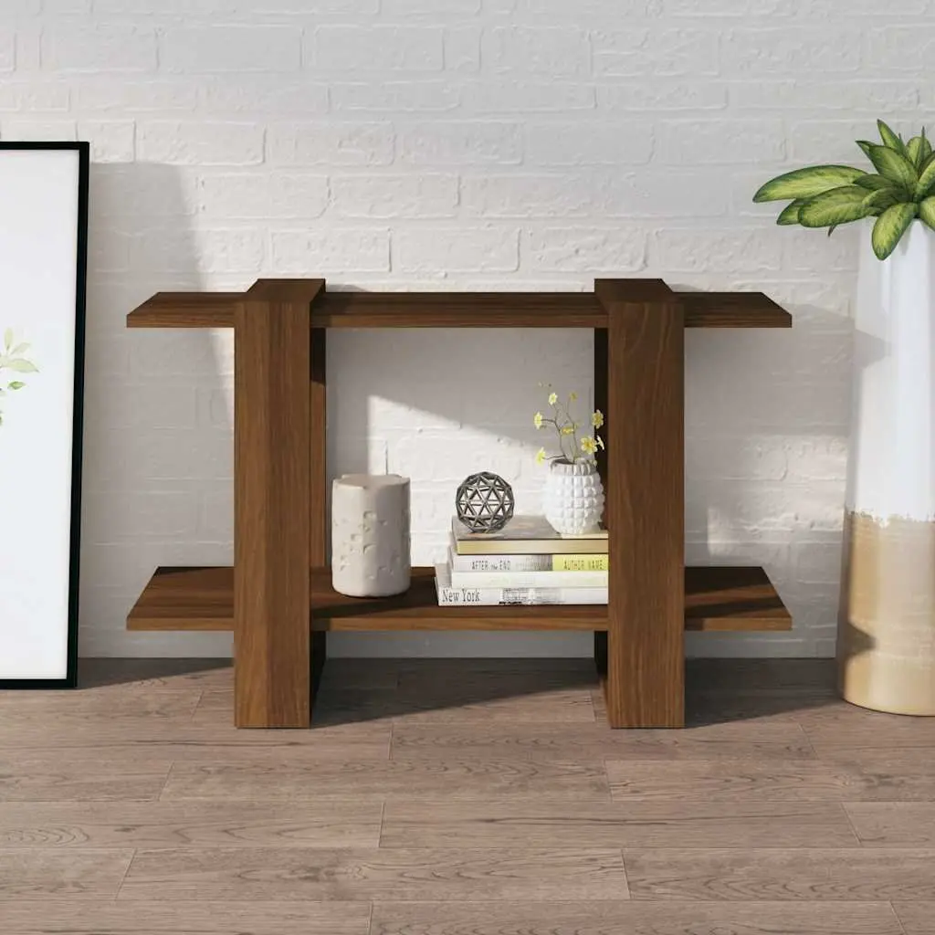 Book Cabinet Room Divider Shelf Brown Oak 80x30x51cm Storage Organiser