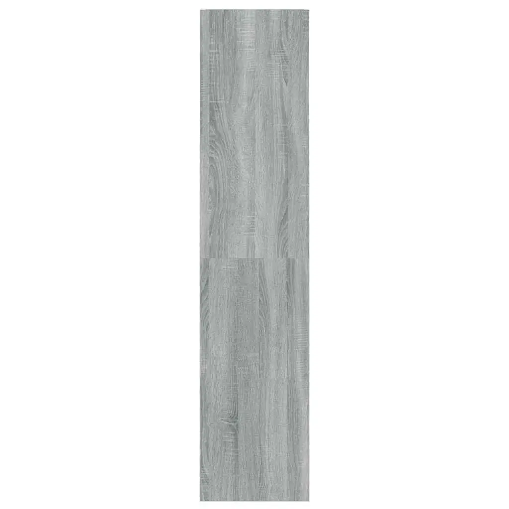 Book Cabinet Room Divider Tall Bookshelf Grey Standing Shelving Storage Unit