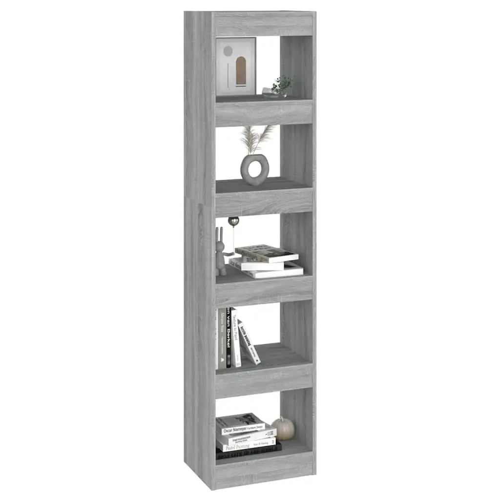 Bookcase for Storage 40x30x166cm Grey Sonoma Room Divider Cabinet