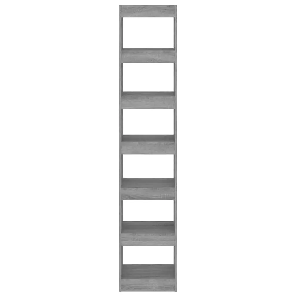 Grey Sonoma 40x30x198cm Bookshelf Storage Unit Room Divider for Living Room and Hallway