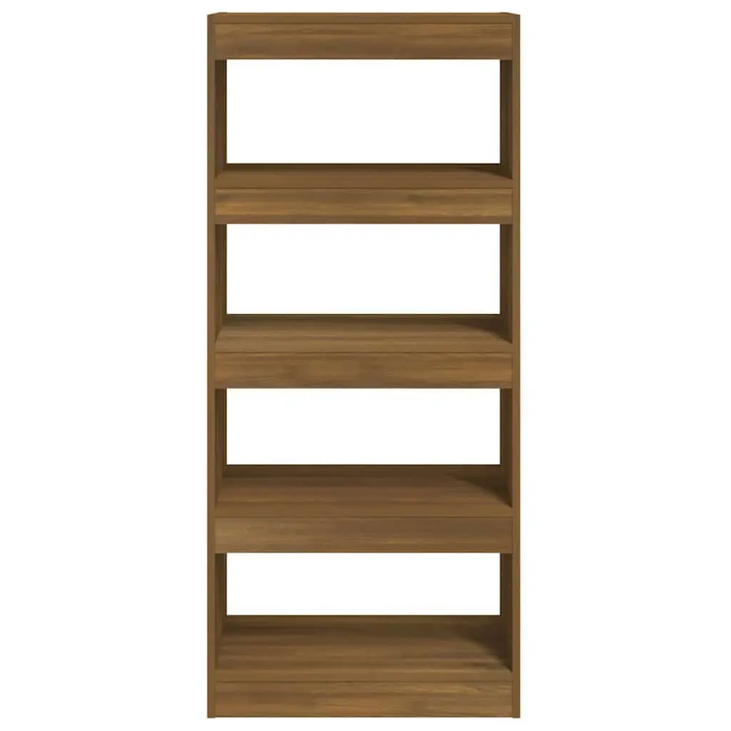 Book Cabinet Room Divider Brown Oak 60x30x135 cm