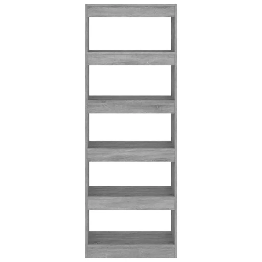 Book Cabinet Room Divider Grey Sonoma 60x30x166cm Engineered Wood Bookshelf