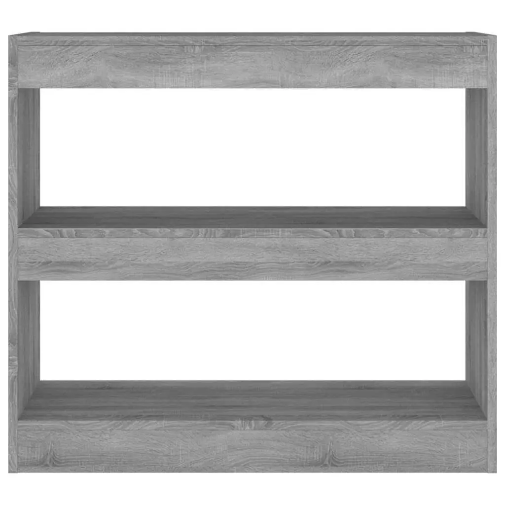 Grey Bookcase Storage Unit 80x30x72cm Room Divider Bookshelf