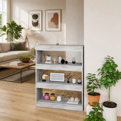 Book Cabinet Dimensions: 80x30x103cm Grey Sonoma Storage Unit