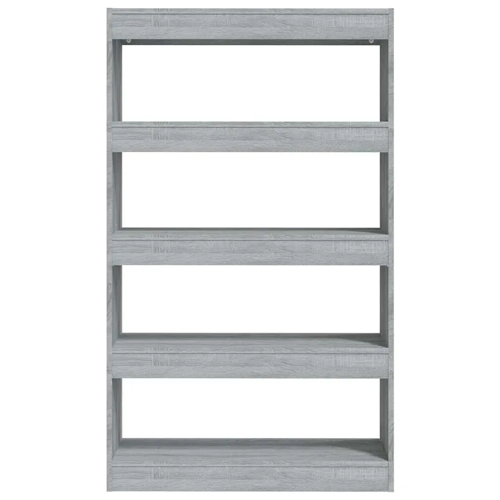 Wooden Storage Bookcase Room Divider Grey 80x30x135cm Shelving Unit