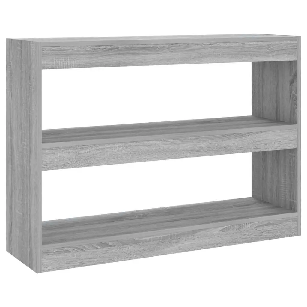 Book Cabinet Room Divider Grey Sonoma Storage Shelving Unit 100x30x72cm