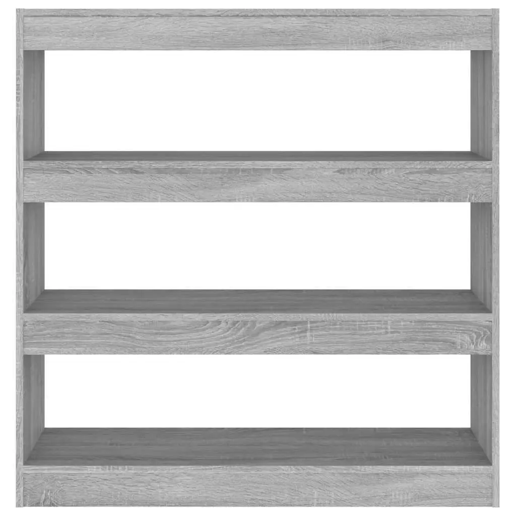Open Shelving Unit for Books Room Divider Grey Sonoma 100x30x103cm Storage Organiser