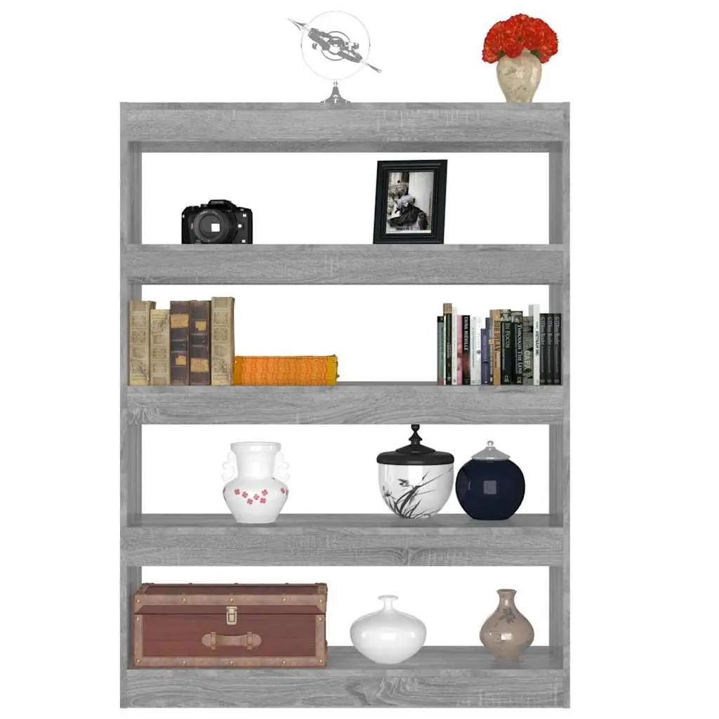 Book Cabinet Room Divider Grey Shelving Storage Unit Organiser Display Stand