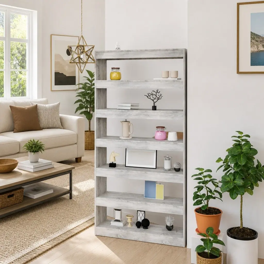 Grey Sonoma Wooden Book Cabinet