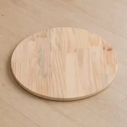 Round Table Top Dimensions: Ø40cm x 2.5cm, Brown, Solid Wood
